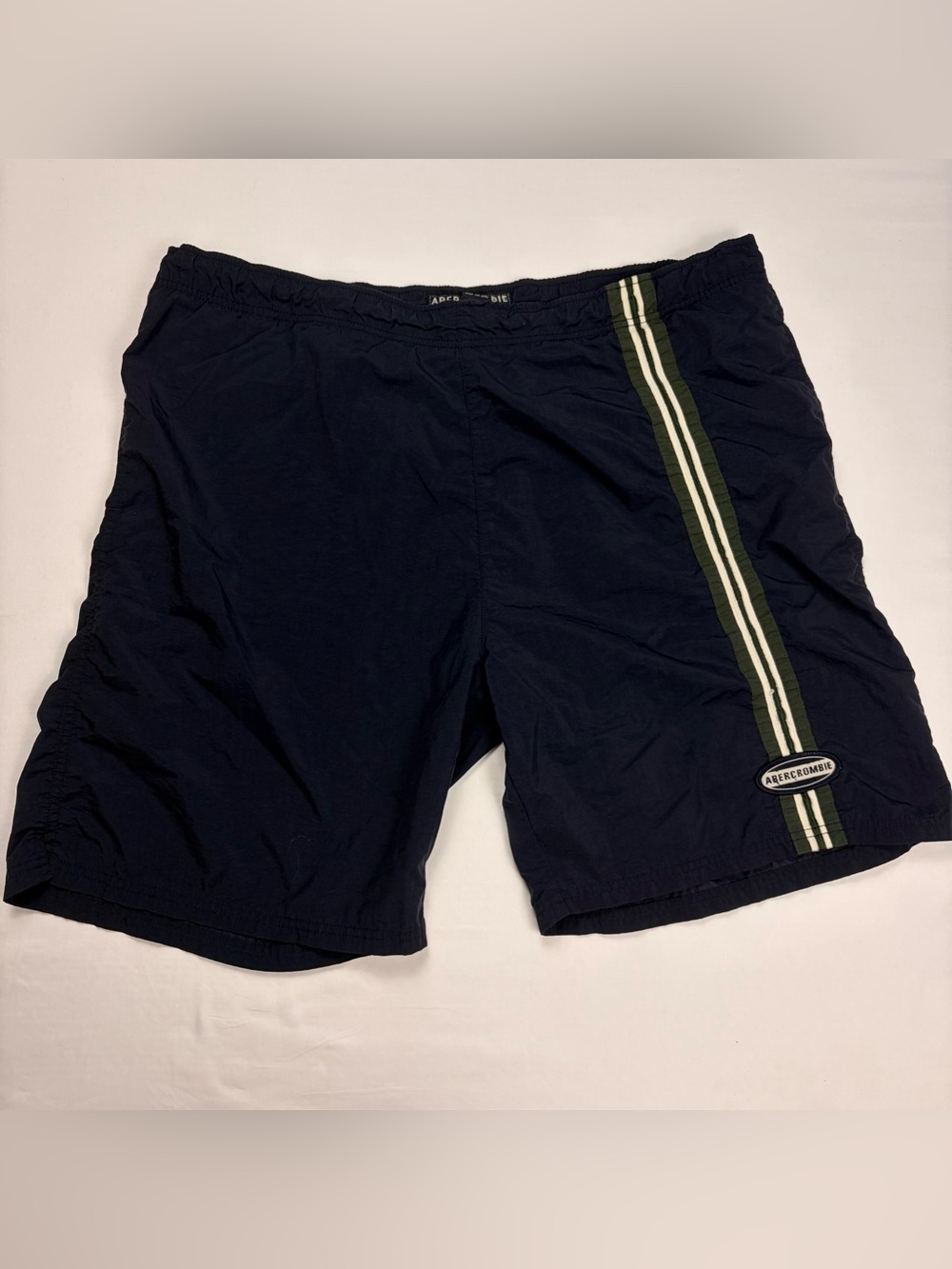 Vintage Abercrombie XL Navy Swim Shorts Y2K 90s
